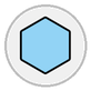 blue hexagon