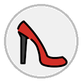 high-heeled shoe