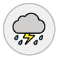 cloud with lightning and rain