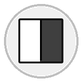square with right half black