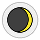 waxing crescent moon