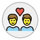 couple with heart: man, man