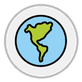 globe showing Americas