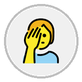 person facepalming