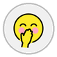 face with hand over mouth