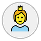 person with crown