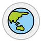 globe showing Asia-Australia