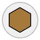 brown hexagon