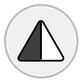 up-pointing triangle with left half black