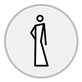 stick figure with dress leaning left