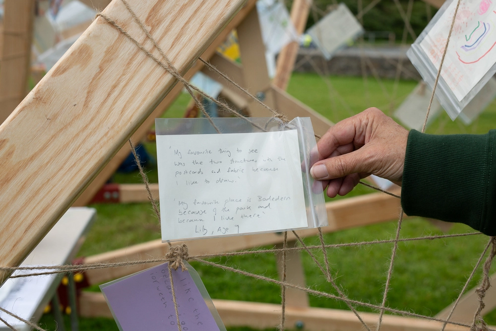 Front of postcard by , age 