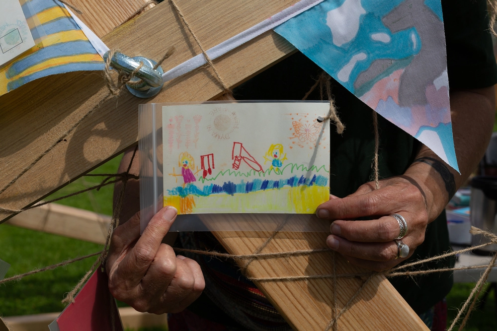 Front of postcard by , age 