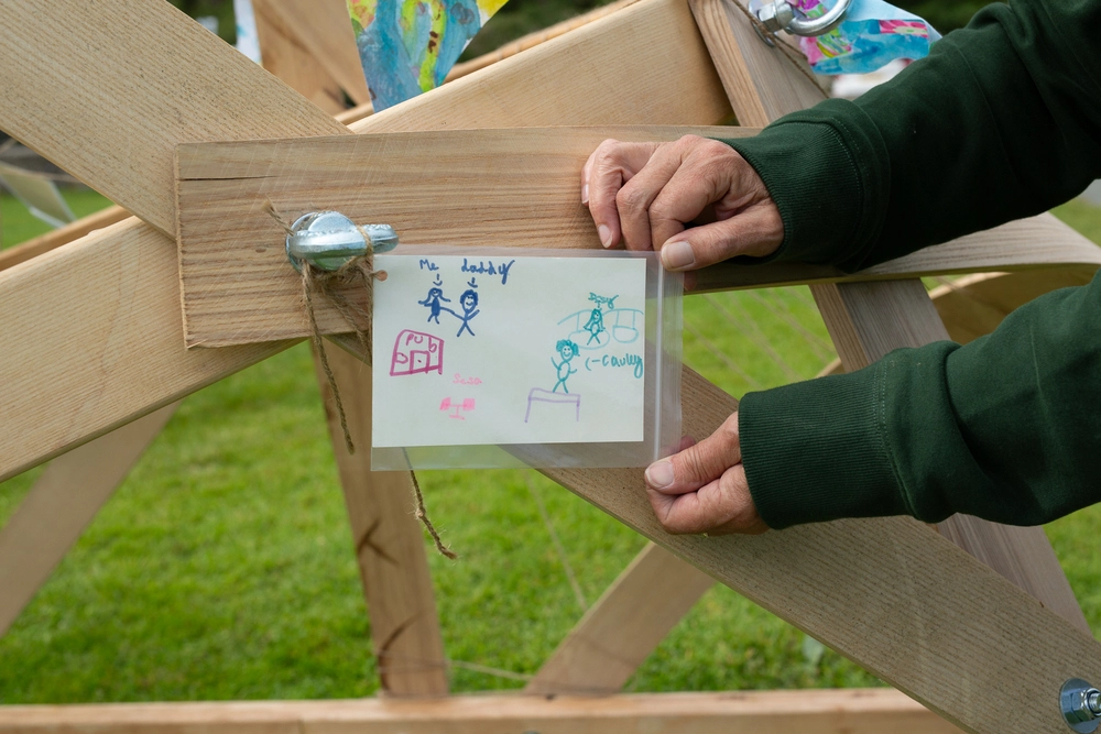 Front of postcard by , age 