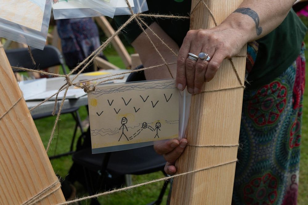 Front of postcard by , age 