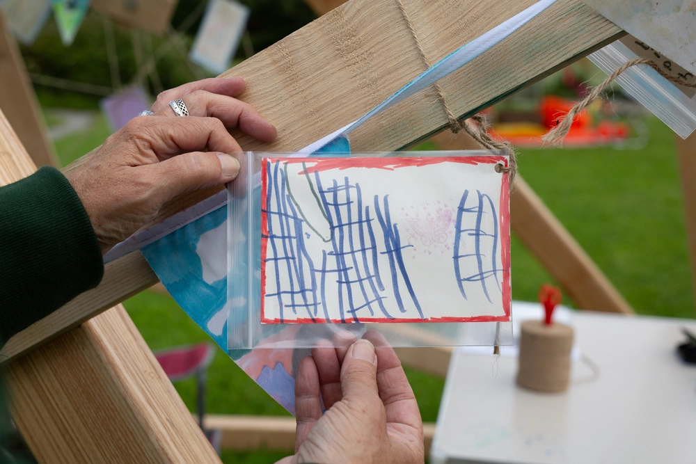 Front of postcard by , age 