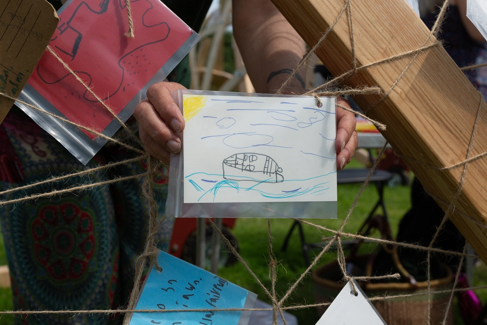 Front of postcard by , age 