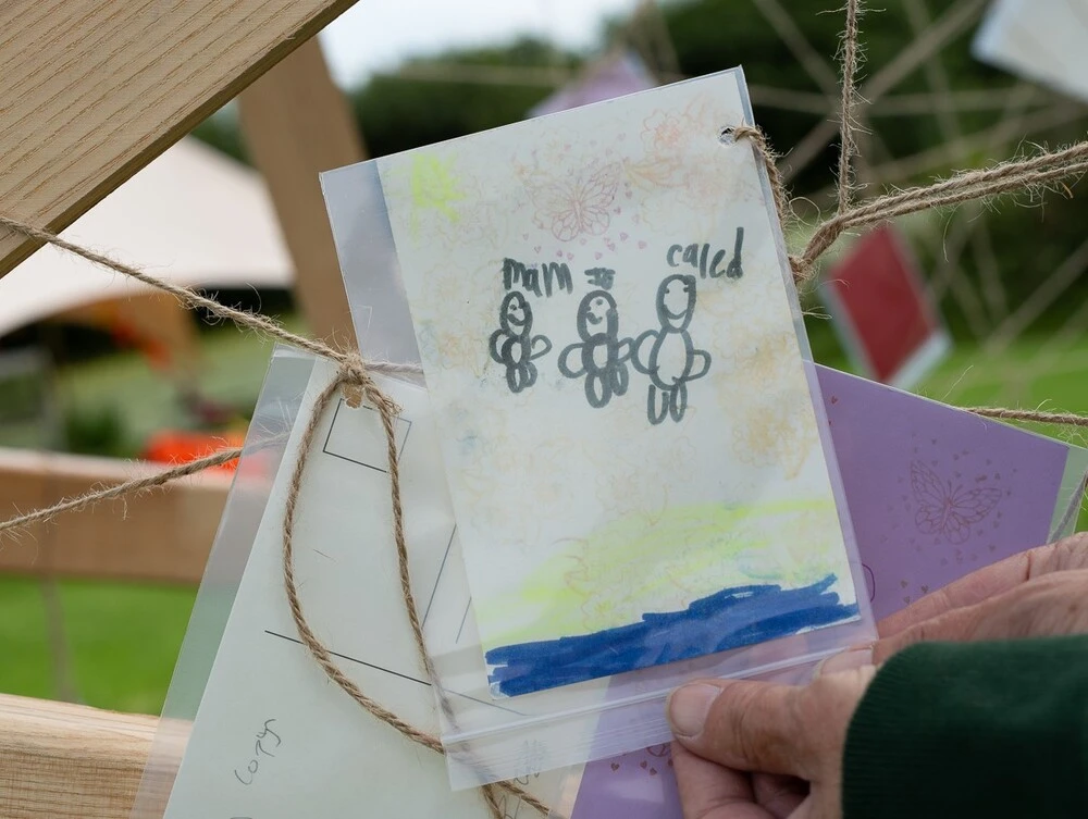 Front of postcard by , age 