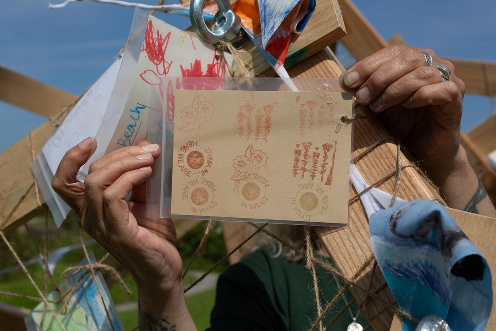 Front of postcard by , age 