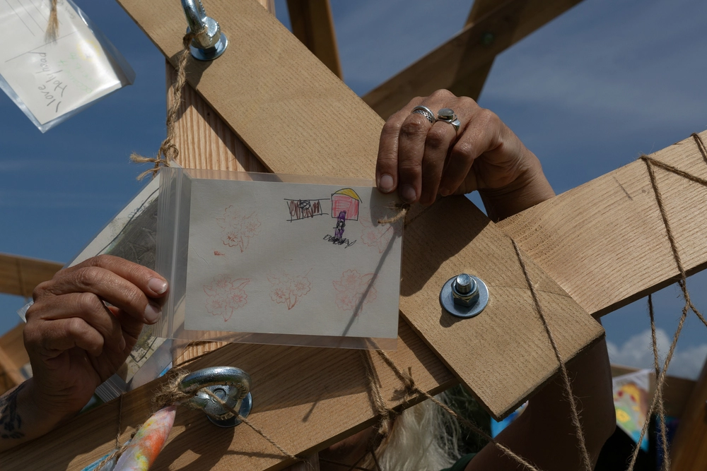 Front of postcard by , age 