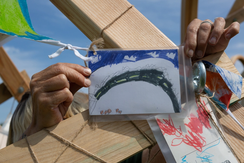 Front of postcard by , age 