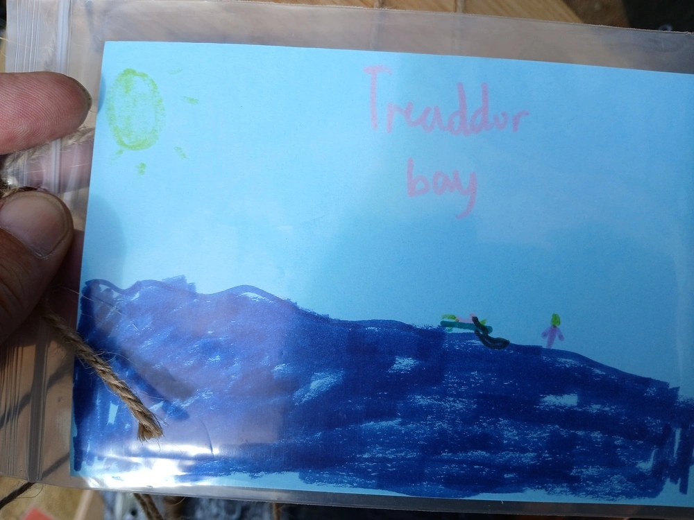 Front of postcard by , age 