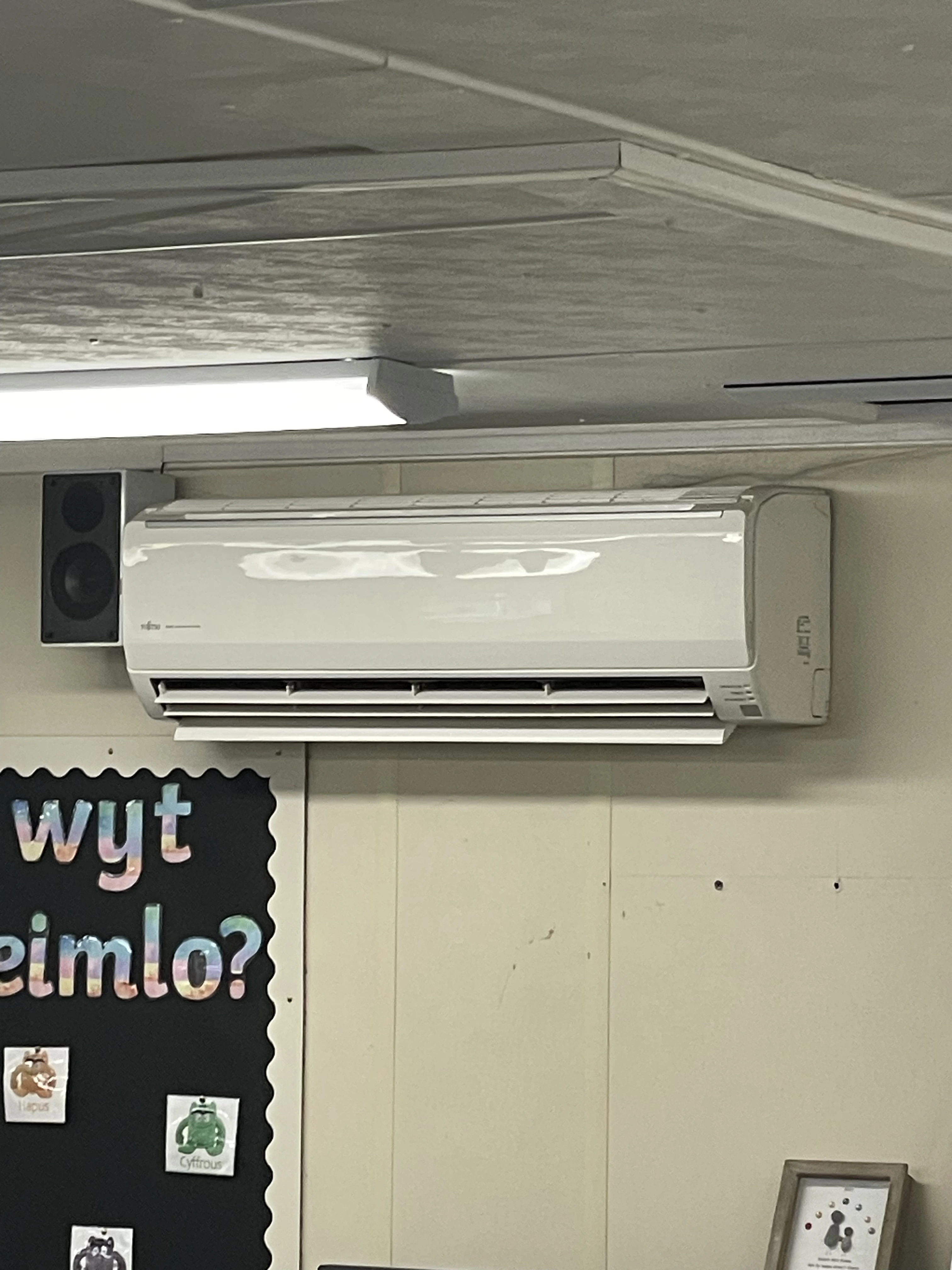 Wall mounted Air-con in Infants area