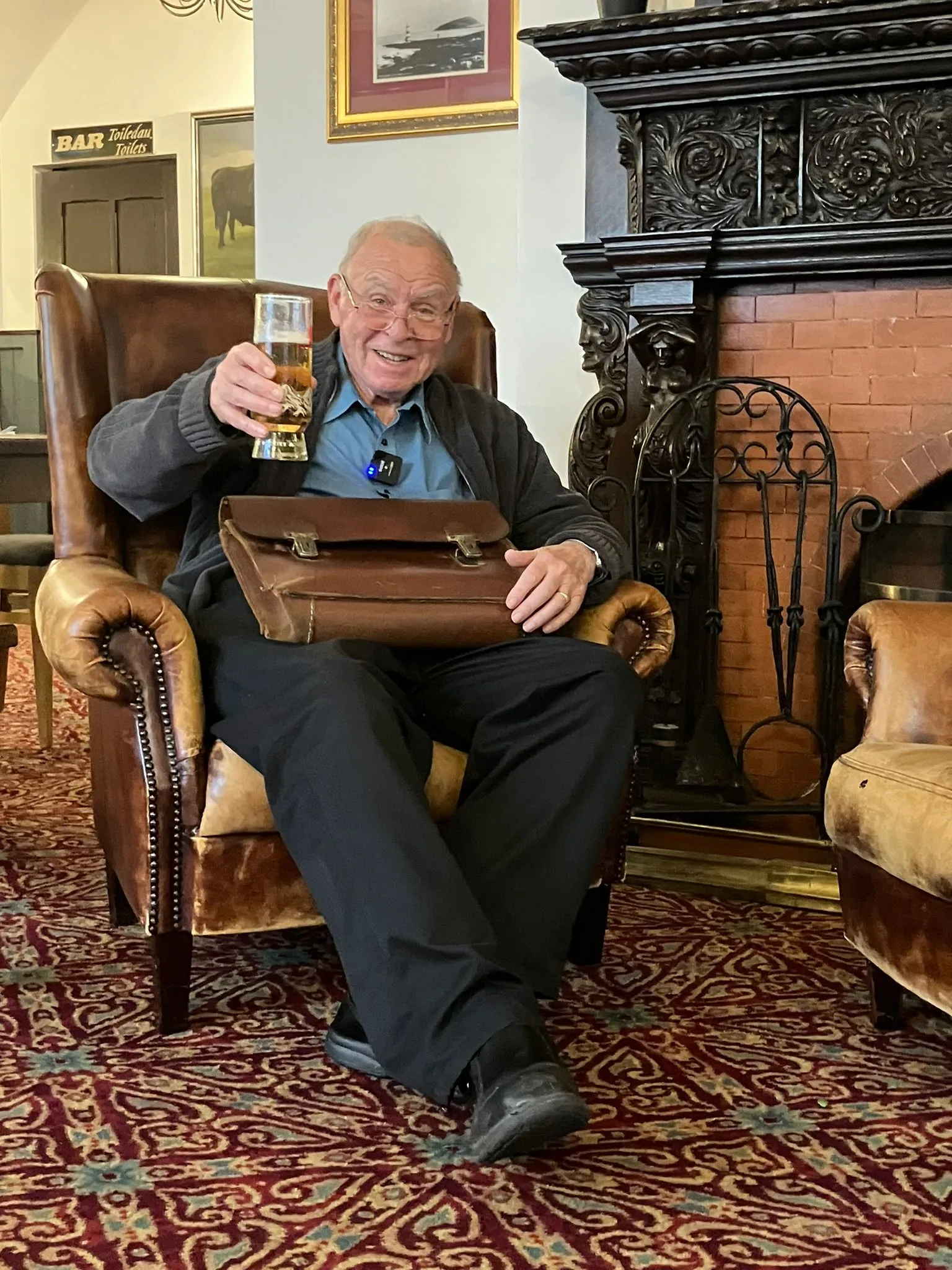 Walter after our walk around the Dingle