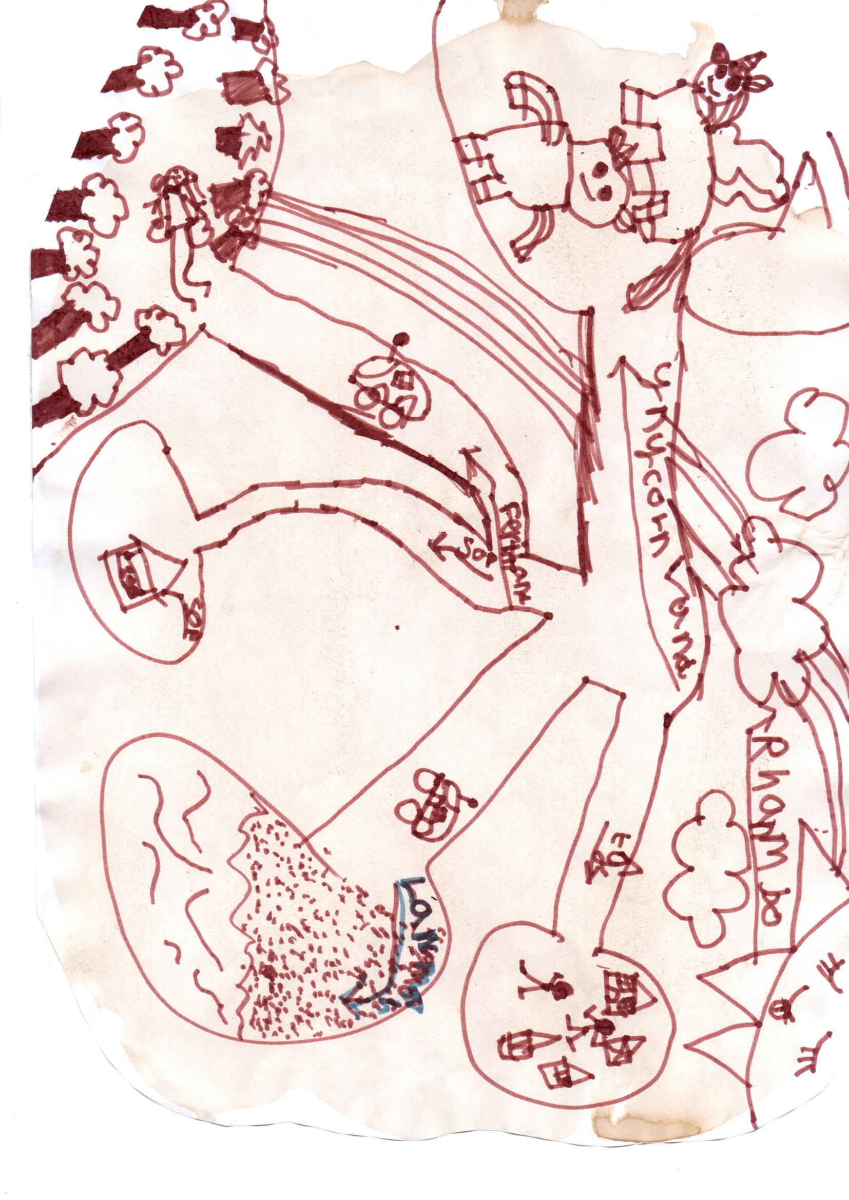 Start of the walk to the castle